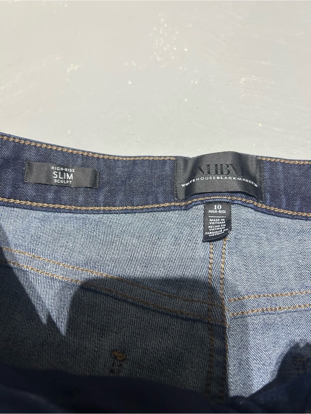White House Black Market High Rise Slim Sculpt Denim Blue Jeans (Womes Size 10) - Picture 5 of 12